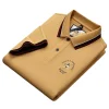 Lapel embroidered men's polo shirt