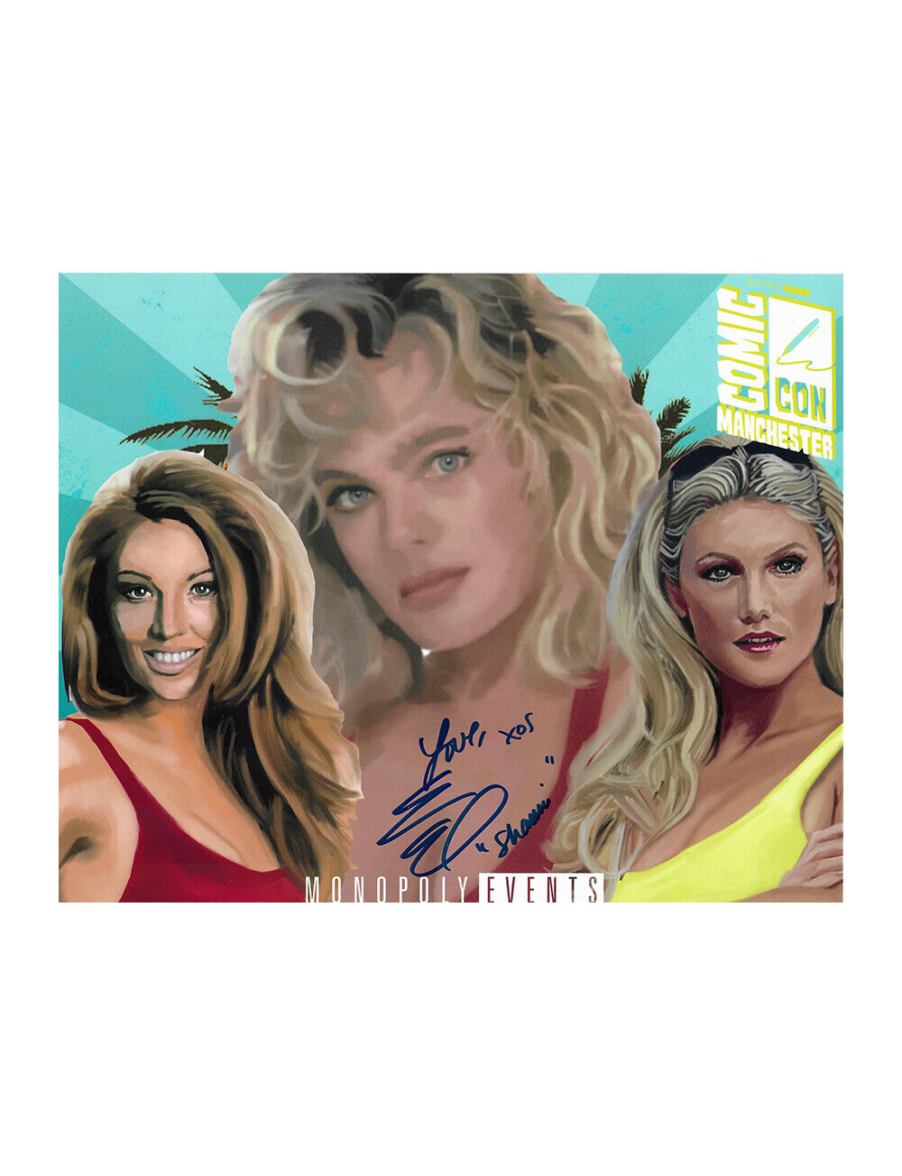 10x8 Baywatch Print Signed by Erika Eleniak 100% Authentic With COA