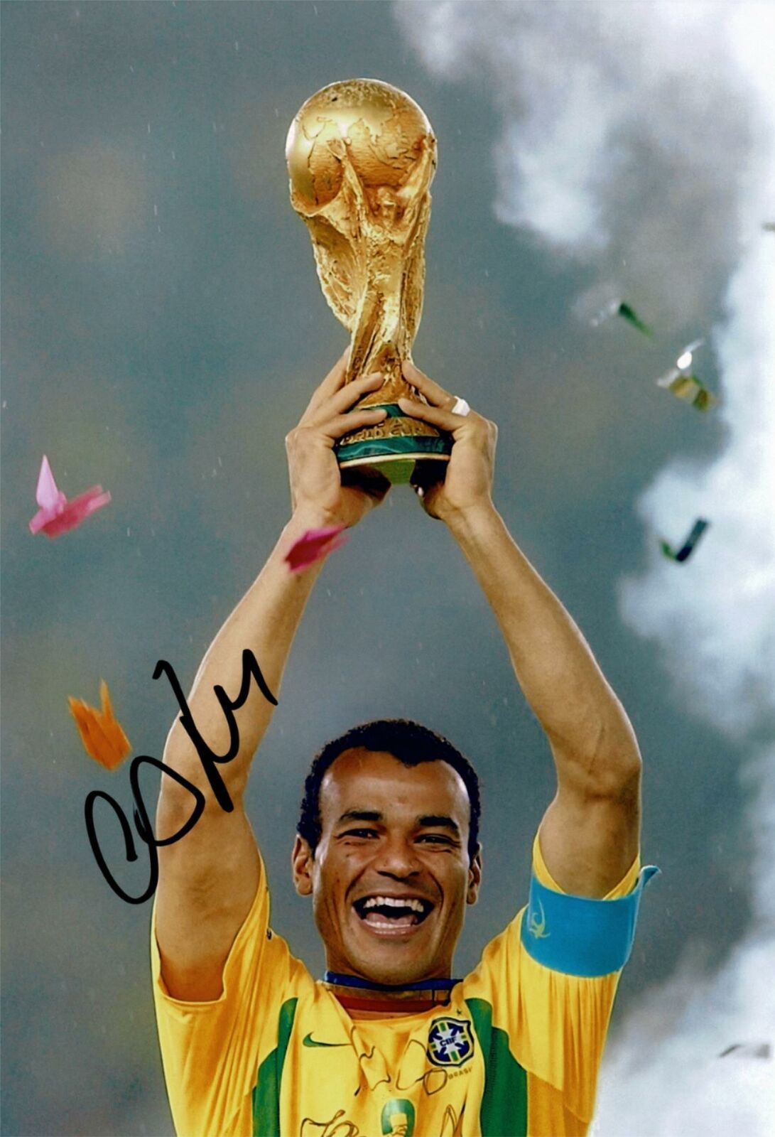 Cafu SIGNED 12X8 Photo Poster painting BRAZIL World Cup Winner Genuine Autograph AFTAL COA (1890