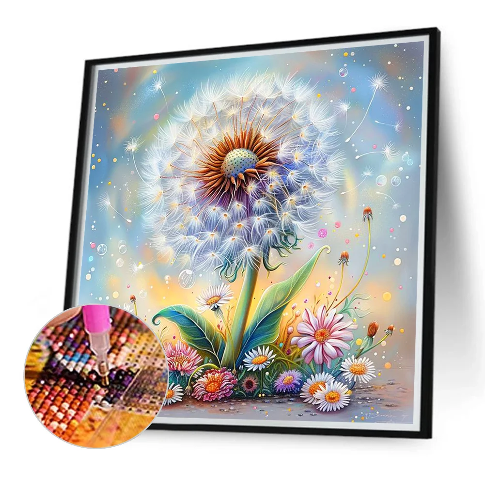 Diamond Painting - Full Round Drill - Dandelion(Canvas|40*40cm)