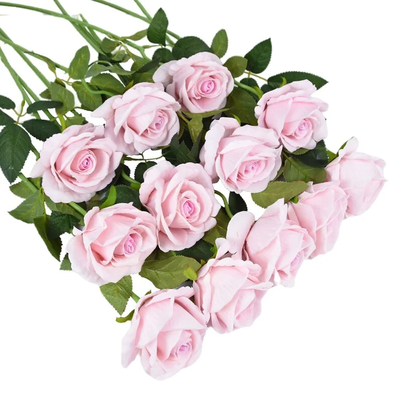 5/10Pcs Artificial Flowers Bouquet Red Silk Fake Rose Flower for Wedding Home Table Decoration Christmas Valentine's Day Gift