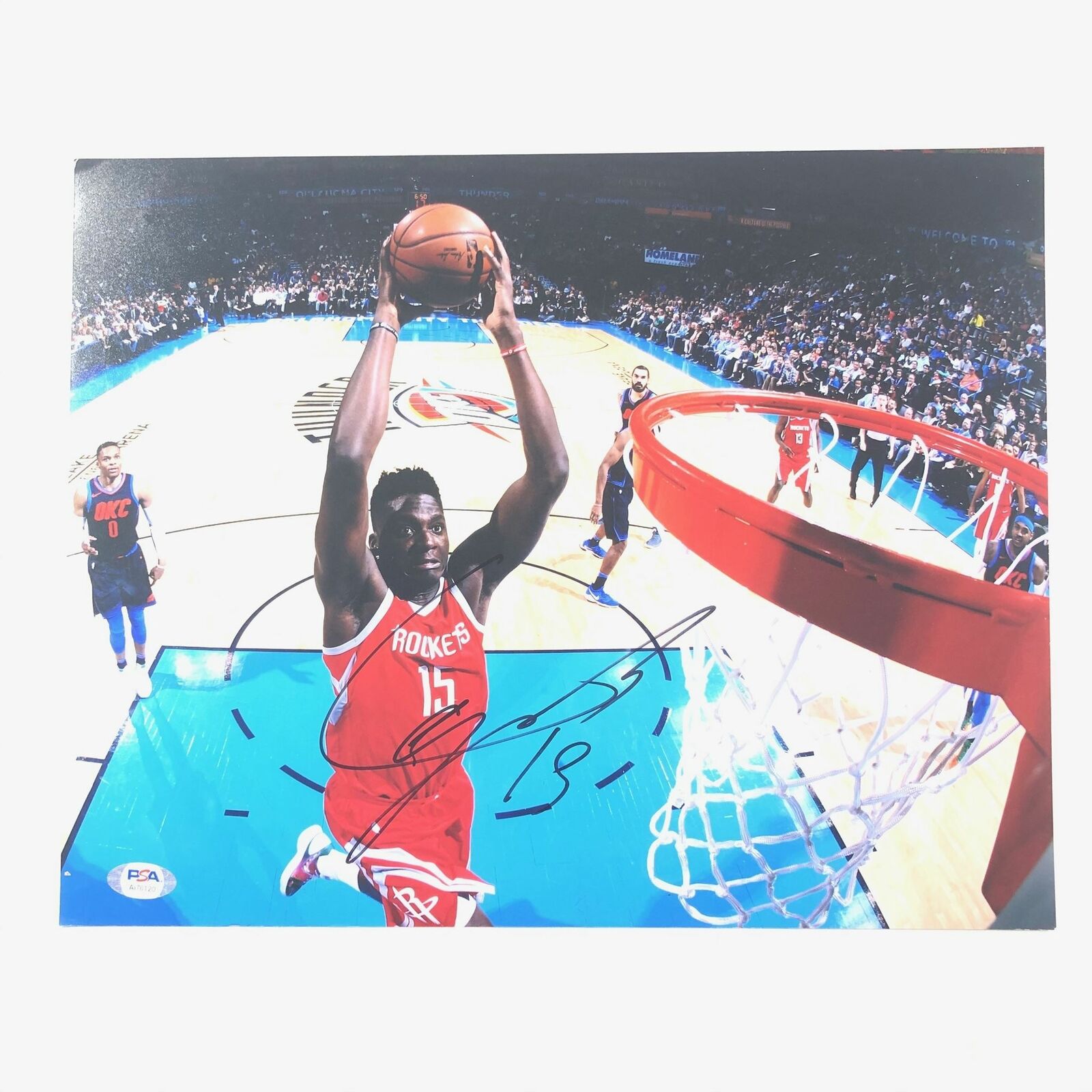 Clint Capela signed 11x14 Photo Poster painting PSA/DNA Houston Rockets Autographed