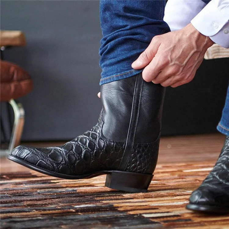 Men's Alligator Skin Cowboy Boots - American Gator Boot