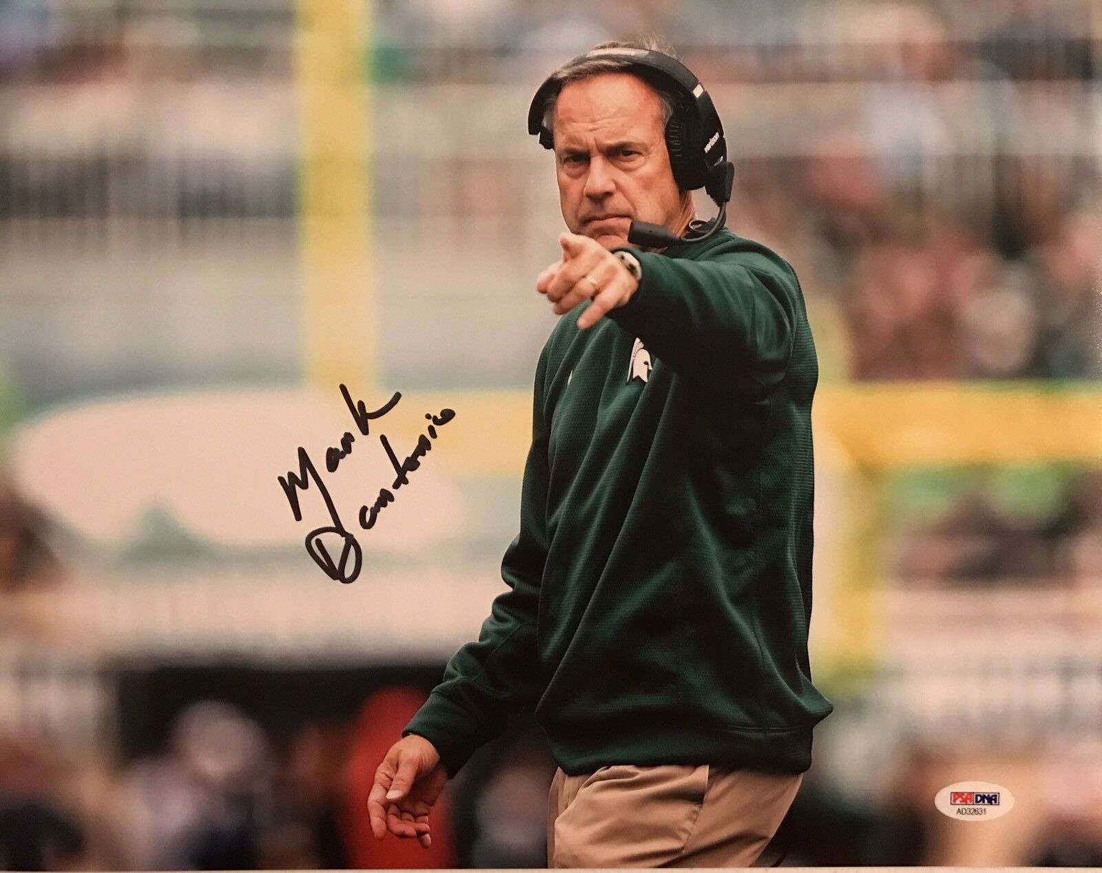 Mark Dantonio Signed Autographed Michigan State Spartens 11x14 Photo Poster painting Psa/Dna