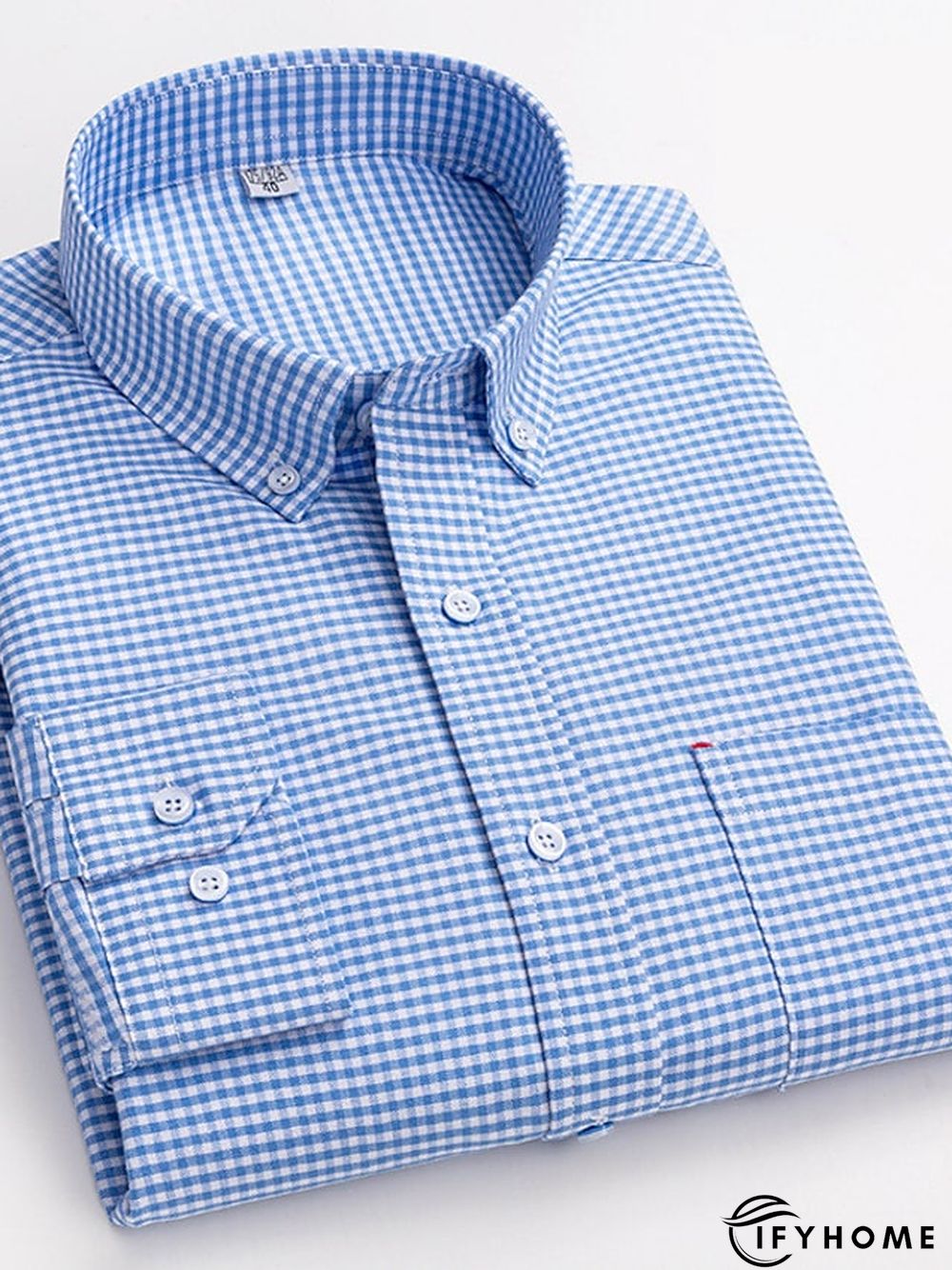 Men's Denim Shirt Turndown Spring &  Fall Long Sleeve A B C Plaid / Striped / Chevron / Round Daily Wear Clothing Apparel Print | IFYHOME