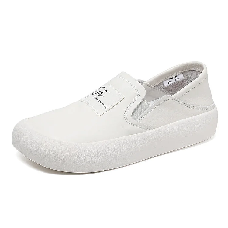 Spring Summer Leather Flat Casual Shoes