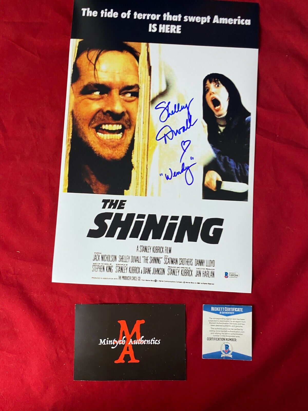 SHELLEY DUVALL AUTOGRAPHED SIGNED 11x17 Photo Poster painting! THE SHINING! BECKETT STEPHEN KING