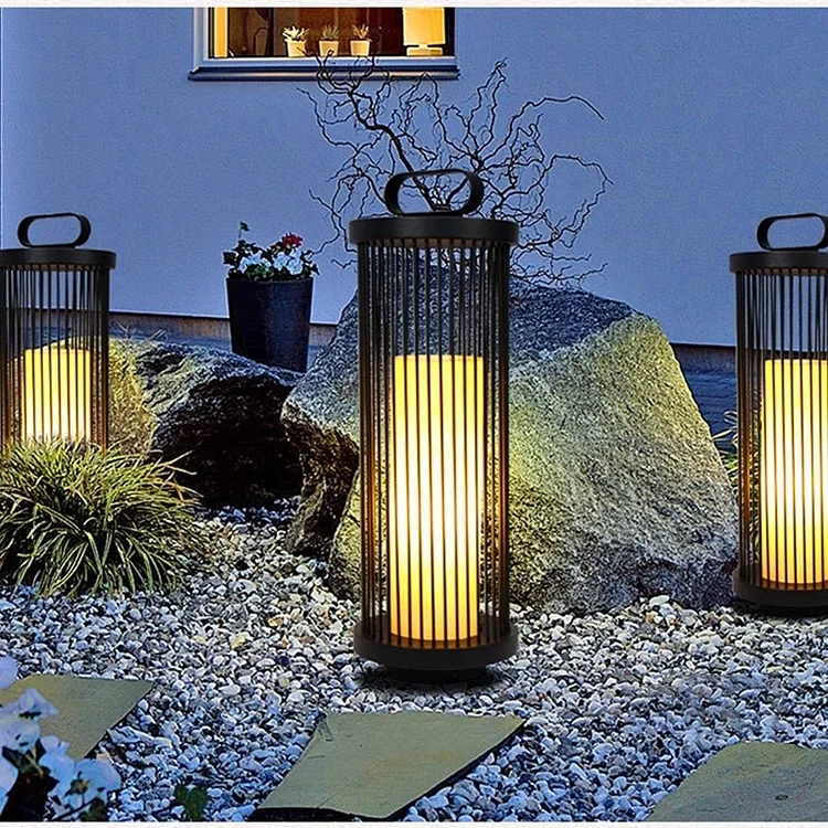 Portable Cage Waterproof Black Retro Classic Outdoor Lanterns Outdoor Lamp - Appledas