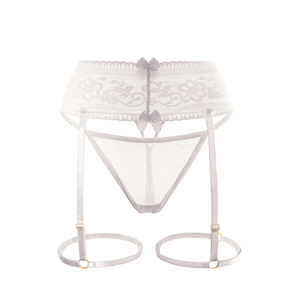 Nigikala Nigikala Seduction Sexy Garter Black Silk Flirtation Leg Ring Adjustable Pantyhose Ultra-Thin Garter Set