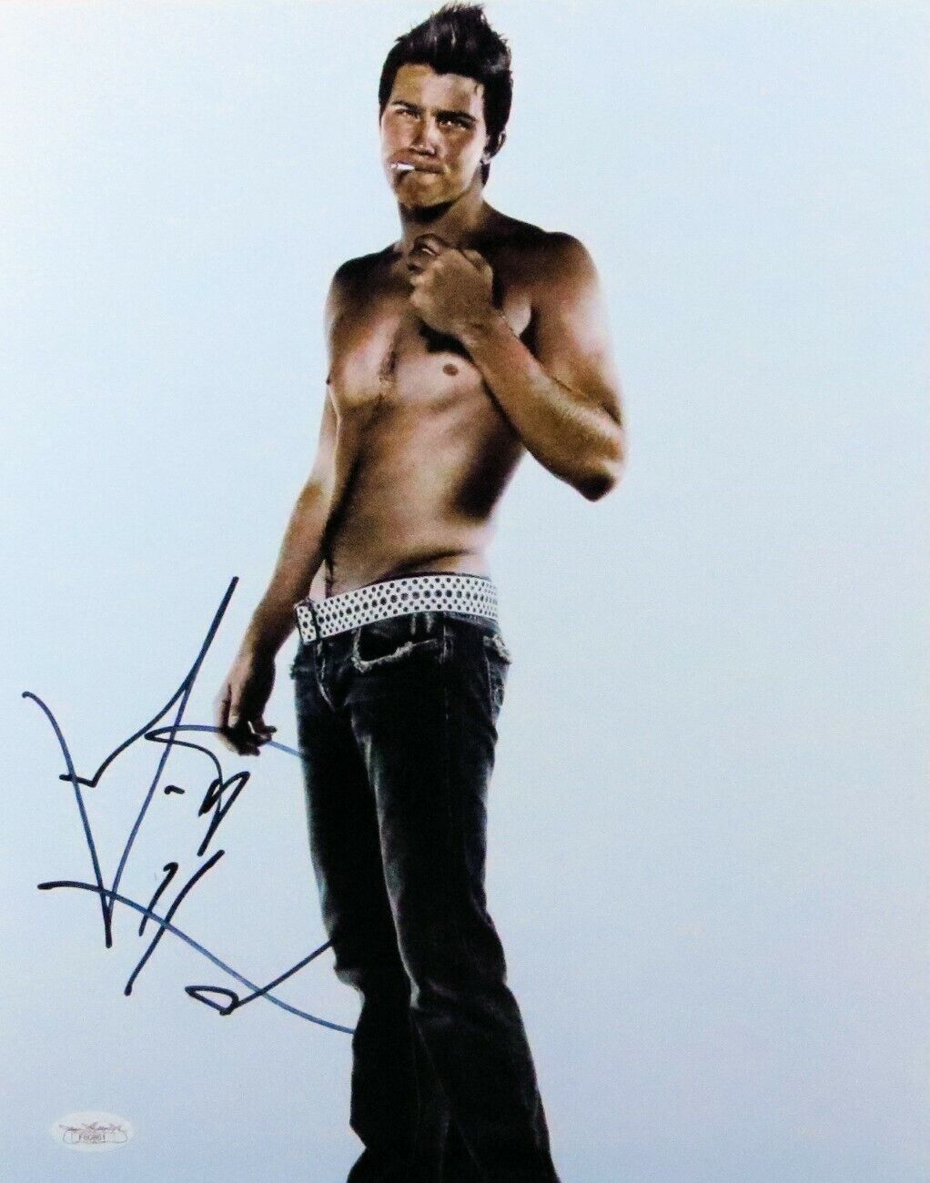 Garrett Hedlund Signed Autographed 11X14 Photo Poster painting Sexy No Shirt Smoking JSA F60861