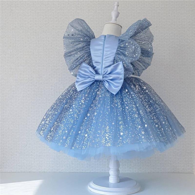 Baby Dress Girl 1st Birthday Dress For Baby Girl Dress Bowknot Princess Dresses Flower Girls Wedding Party Tutu Kids Clothes