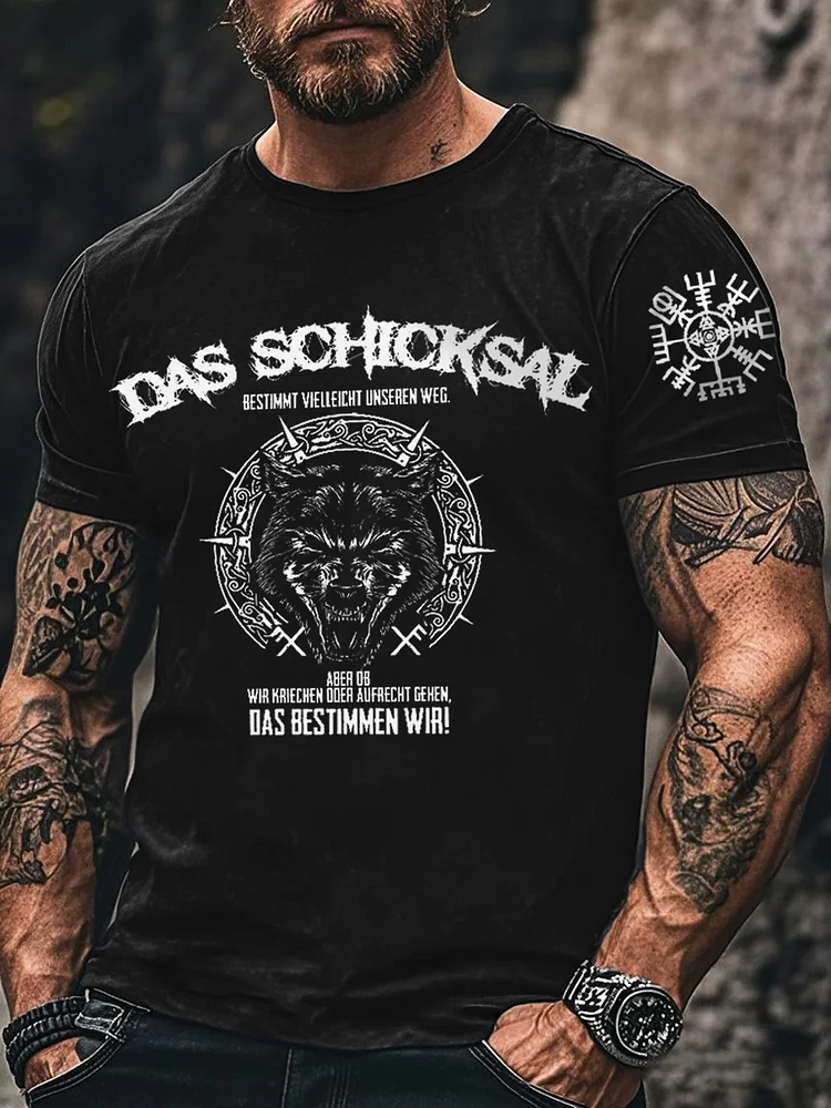 Herren Das Schicksal-Zeugnis wir bedrucktes Kurzarm-T-Shirt