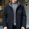 🔥Offre sp&eacute;ciale &agrave; dur&eacute;e limit&eacute;e : 50 % de r&eacute;duction🔥 Parka d'hiver &agrave; capuche pour homme avec doublure en fausse fourrure