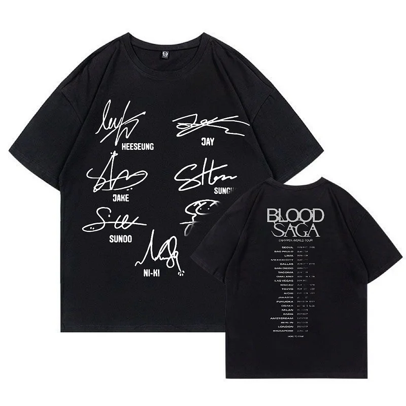 ENHYPEN Blood Saga World Tour S/S T-Shirt (White)