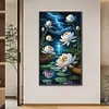 >SALE<5D DIY Full Round Drill Partial AB Diamond Painting Lotus Pond Decor 45x75cm