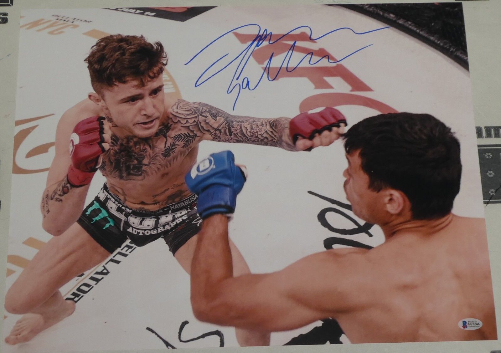 James Gallagher Signed 16x20 Photo Poster painting BAS Beckett COA Bellator MMA Picture Auto'd 8