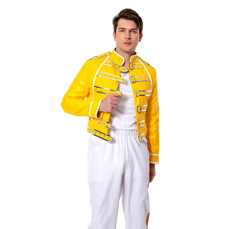 Queen Freddie Mercury Cosplay Costume Coat Halloween Carnival Suit