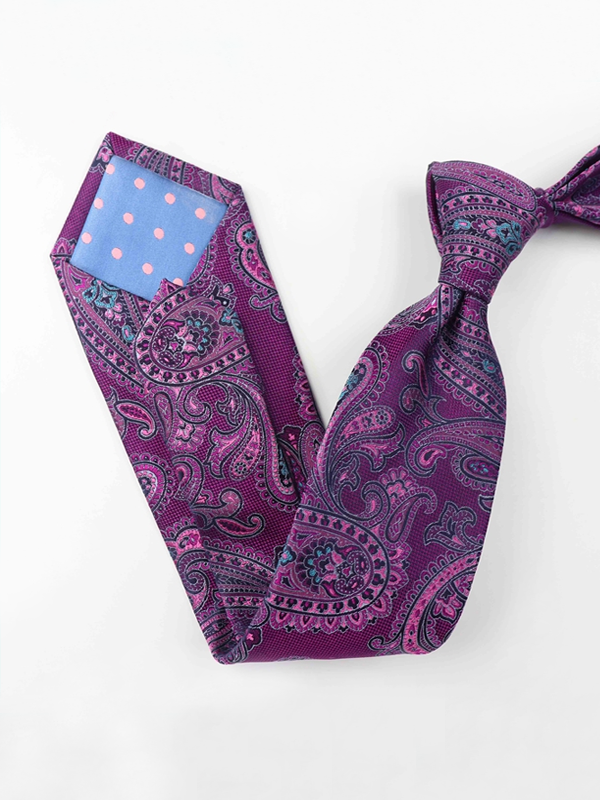 Paisley Purple Silk Tie