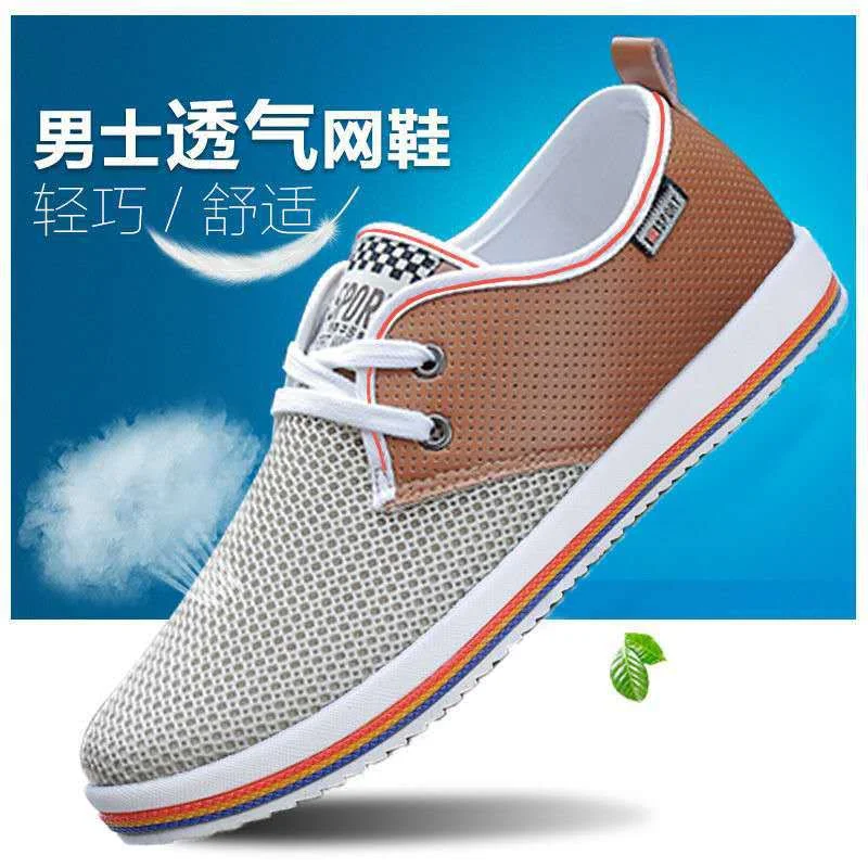 Summer Mesh Men Shoes Lightweight Sneakers Men Fashion Casual Walking Shoes Breathable Slip on Mens Loafers Zapatillas Hombre