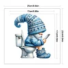 (Small Size)Gnome Going To The Toilet - 18CT Counted Cross Stitch - 25*25cm