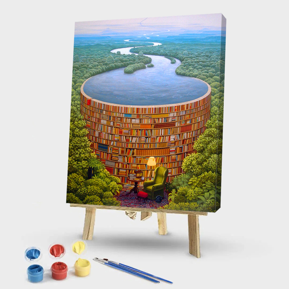 

40x50cm - Paint By Numbers Nature Bookshelf, 501 Original