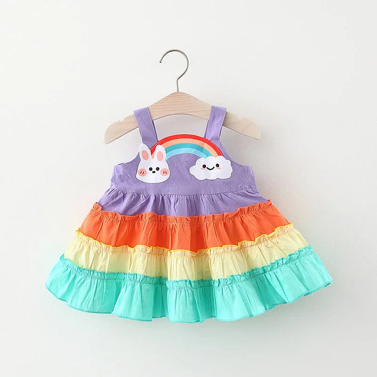 Baby Bunny Rainbow Sleeveless Dress