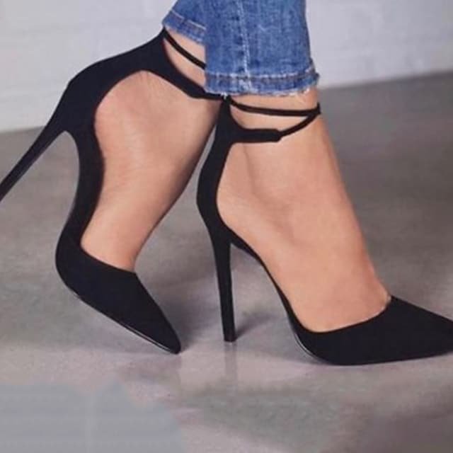 Women's Lace Up Sandals High Heels Ankle Strap Heels