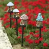 Outdoor Solar Garden Lights, Solar LED Mushroom House Lights, Waterproof Resin Garden Decorative Lighting Lights, Suitable for Landscape Camping Yard Lawn Yard Pathway Porch Backyard Decoration