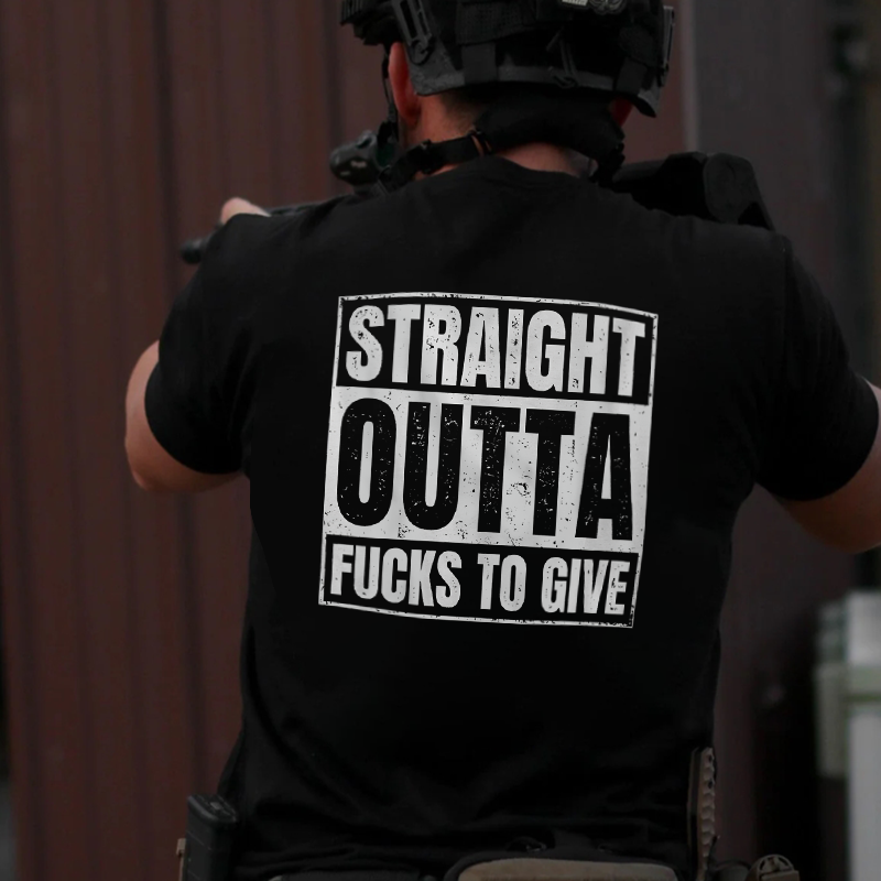 Straight Outta F**Ks To Give Printed Men's T-shirt -  