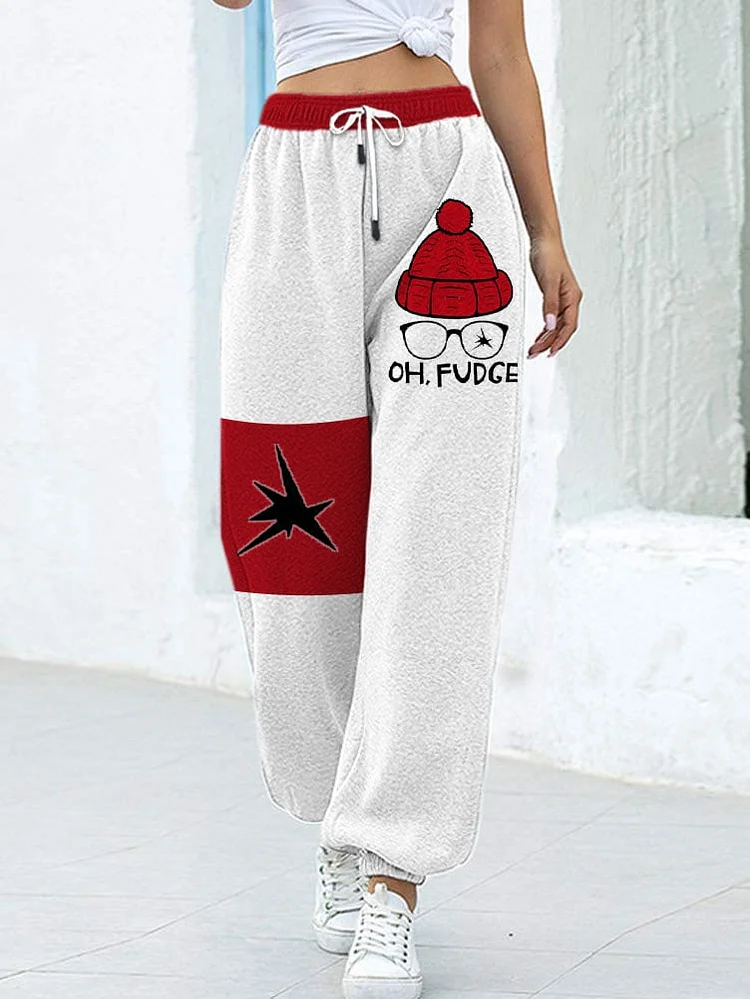 Women's Oh Fudge! A   Story Print Sweatpants