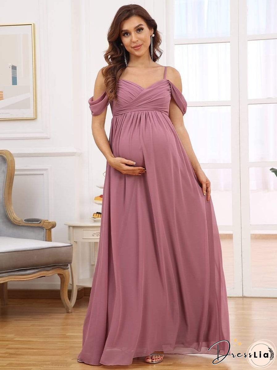 Draped Maternity Dress