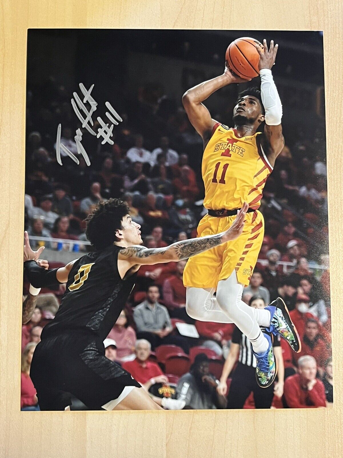 TYRESE HUNTER SIGNED 8x10 Photo Poster painting IOWA STATE CYCLONES BASEKTBALL AUTOGRAPHED COA