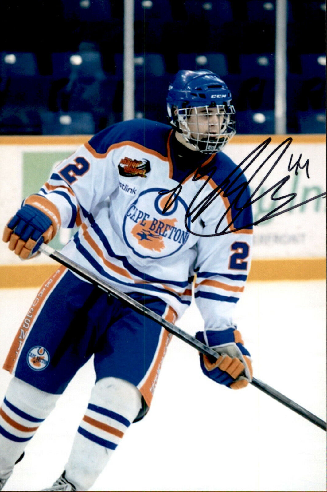 Mitchell Balmas SIGNED 4x6 Photo Poster painting CAPE BRETON / CHARLOTTETOWN ISLANDERS #2