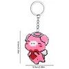 Bead Embroidery - Pig Beaded Counted Cross Stitch Keyring
