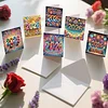 6PCS Diamond Painting New Year Greeting Cards Postcards with Envelopes