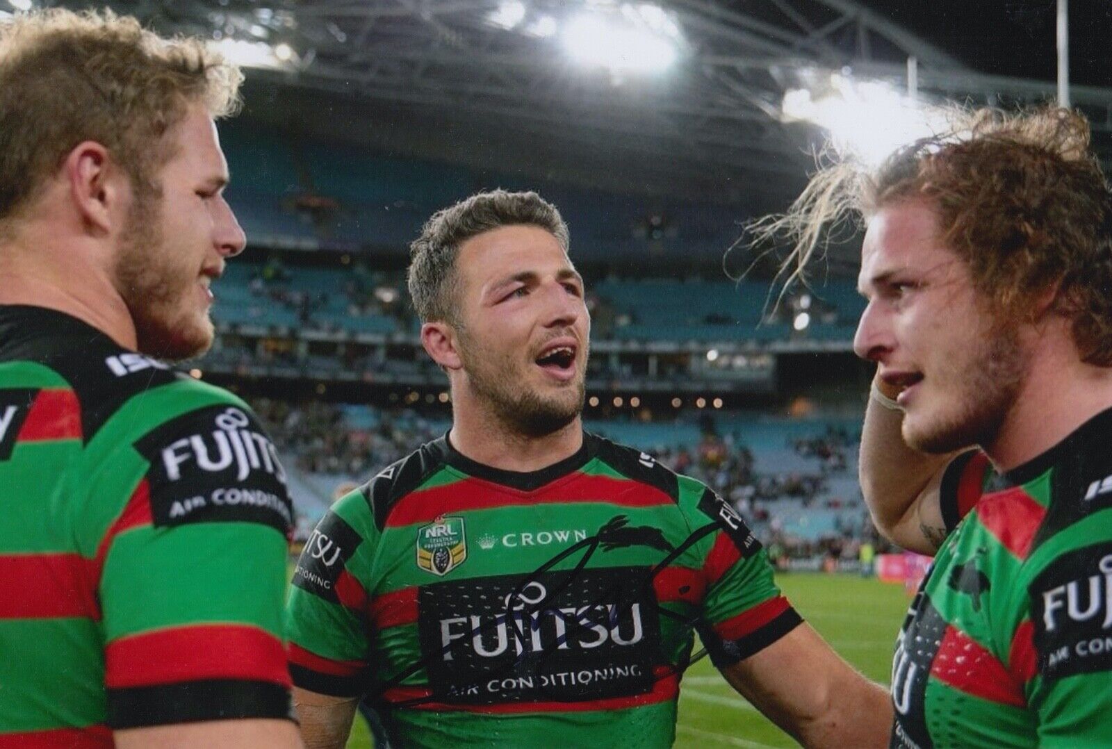 Sam Burgess Hand Signed 12x8 Photo Poster painting - Rugby League Autograph - South Sydney 9.