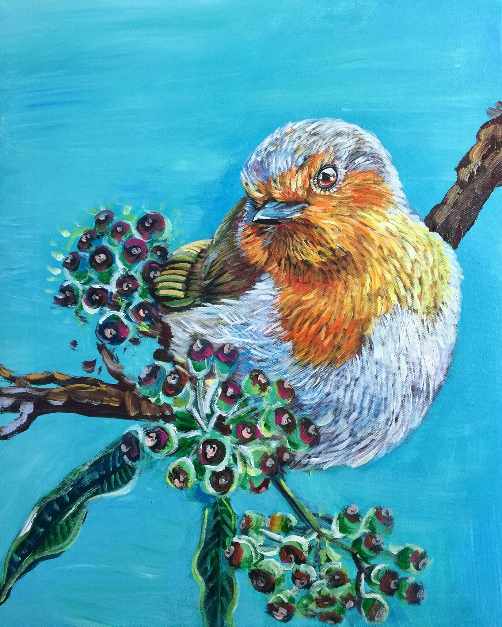 

European Robin – Paint By Numbers - 40*50CM, 501 Original
