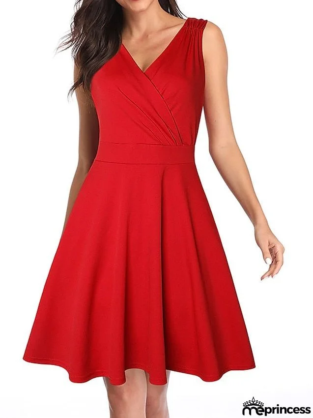 Work Dress Black Dress Semi Formal Dress Fashion Mini Dress Ruched Print V Neck Sleeveless Leopard Slim Leopard Black Wine Spring Summer S M L XL XXL for Women