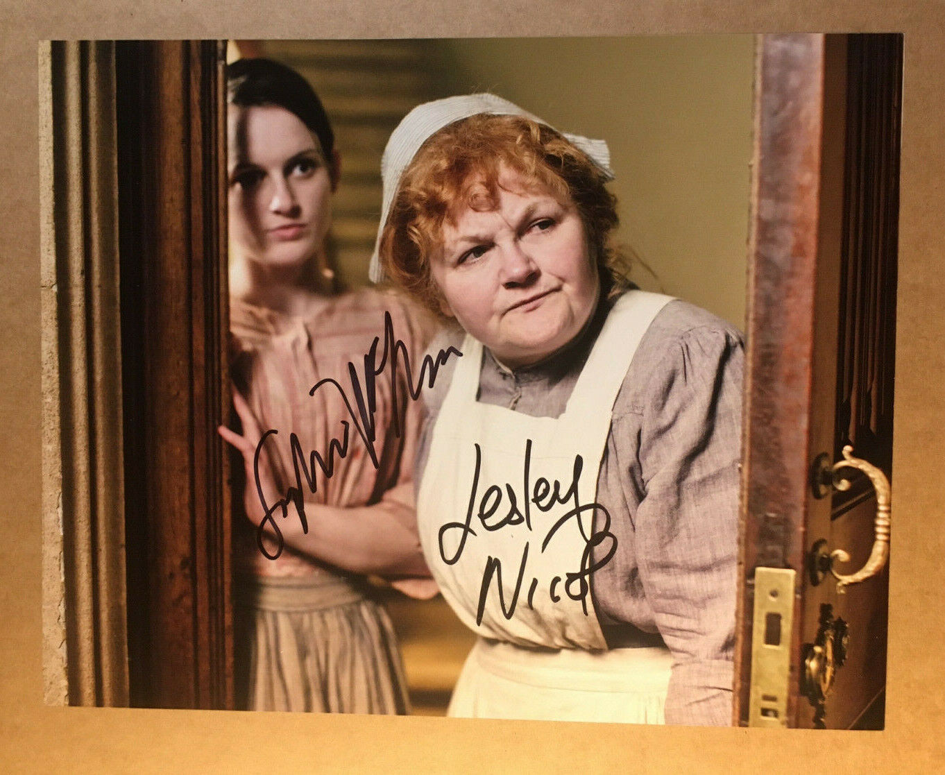 LESLEY NICOL & SOPHIE McSHERA Downton Abbey Authentic In Person Signed Photo Poster painting