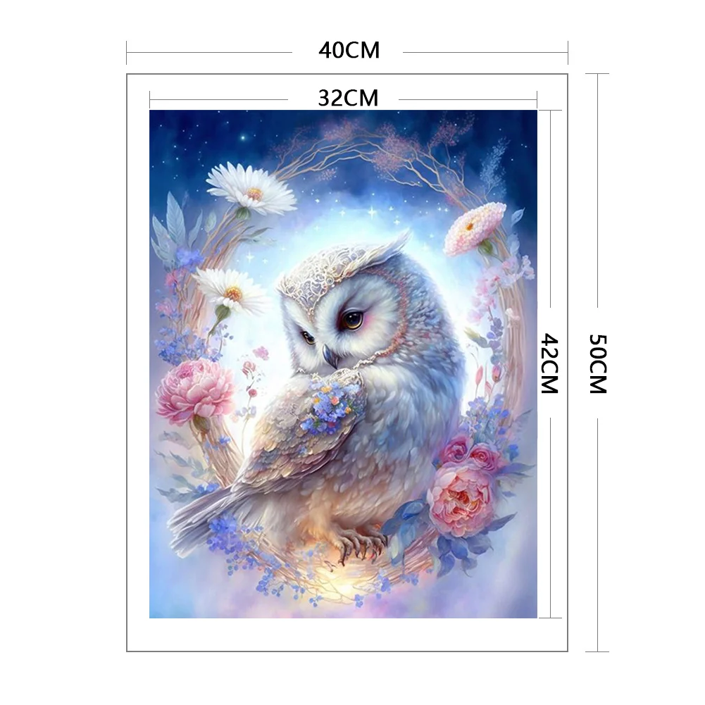 Full Embroidery cotton Thread 11CT Printed Owl Cross Stitch Kit Artwork