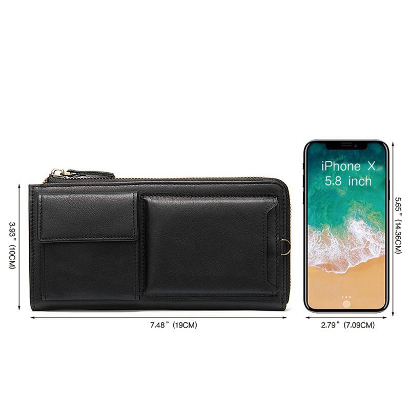 Casual Style Card Slot Currency Pocket Magnetic Closure Soft Leather Wallet