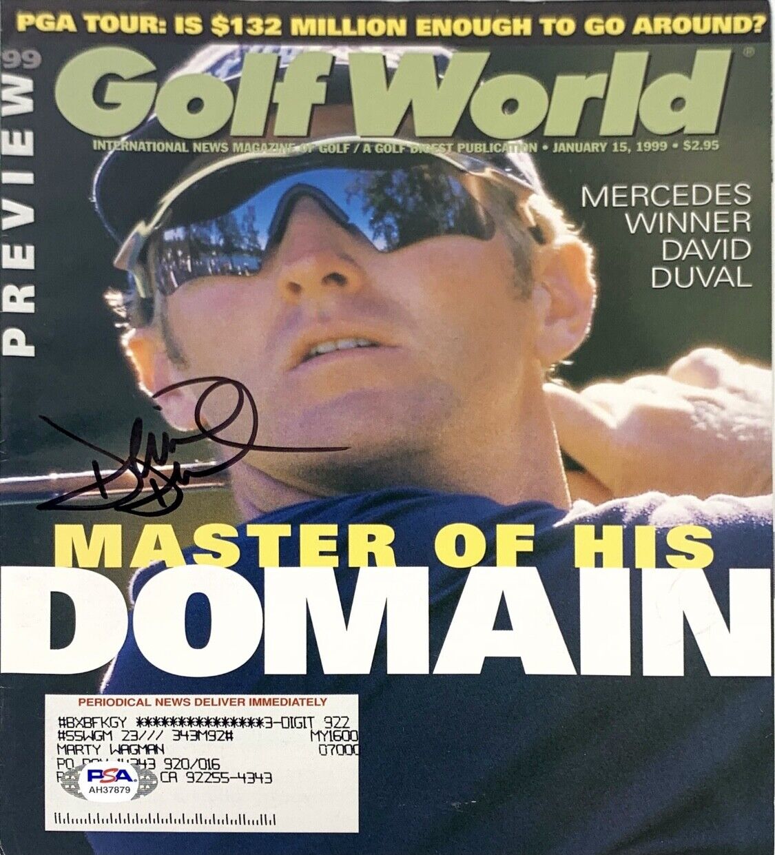 David Duval Signed Golf World