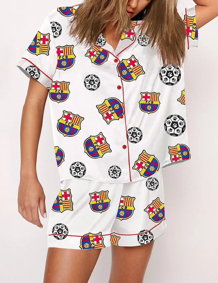 Women's FC Barcelona Football Club Pajama Set