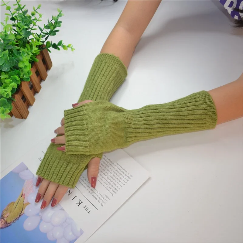 Arm Warmers Women Lengthen Crochet Knitting Solid Womens Simple Warm Comfortable Mittens Sleeve Set Leisure Chic High Quality