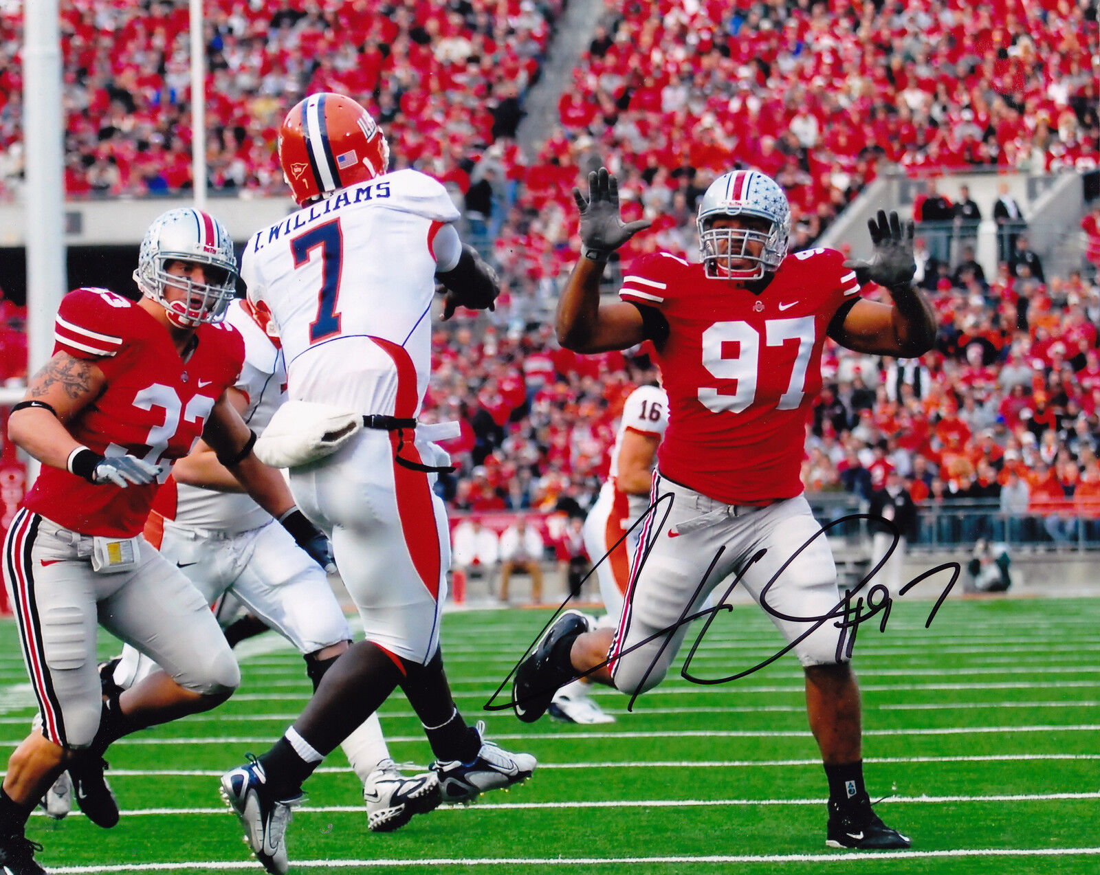 CAMERON HEYWARD OHIO STATE BUCKEYES ACTION SIGNED 8x10