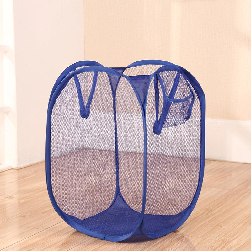 Grid Foldable Dirty Clothes Basket Simple Storage Basket Dirty Clothes Basket Household Bathroom Laundry Basket Sundries Basket
