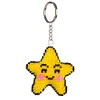 Beaded Pendant Key Ring Star
