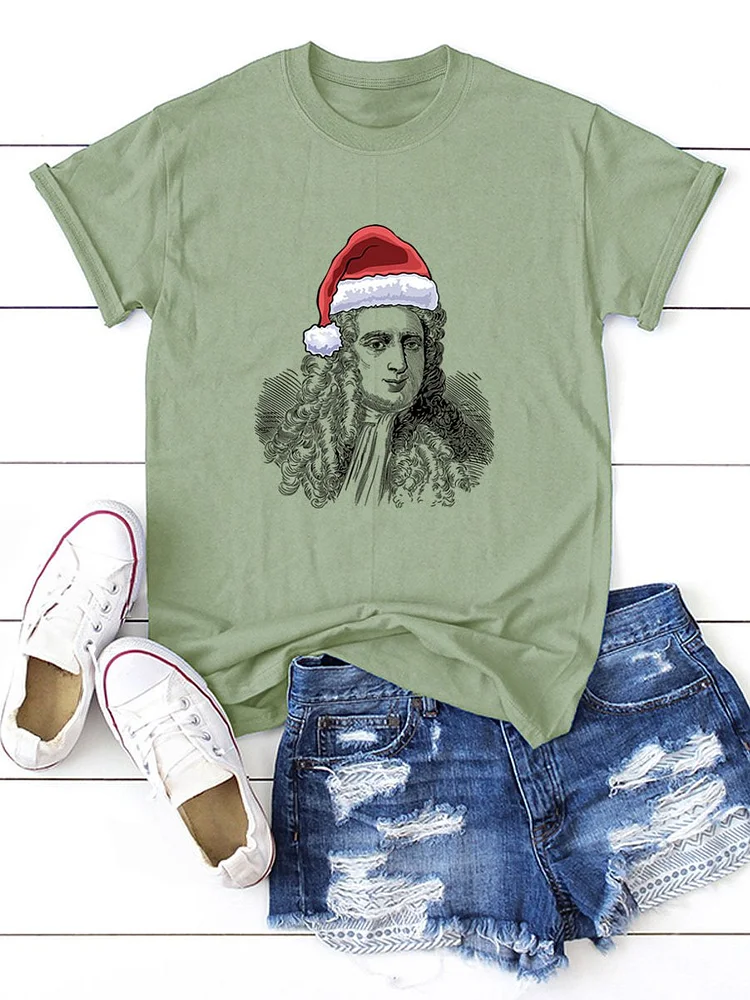 Bestdealfriday Abstract Portrait Of Christmas Chrisma Graphic Tee