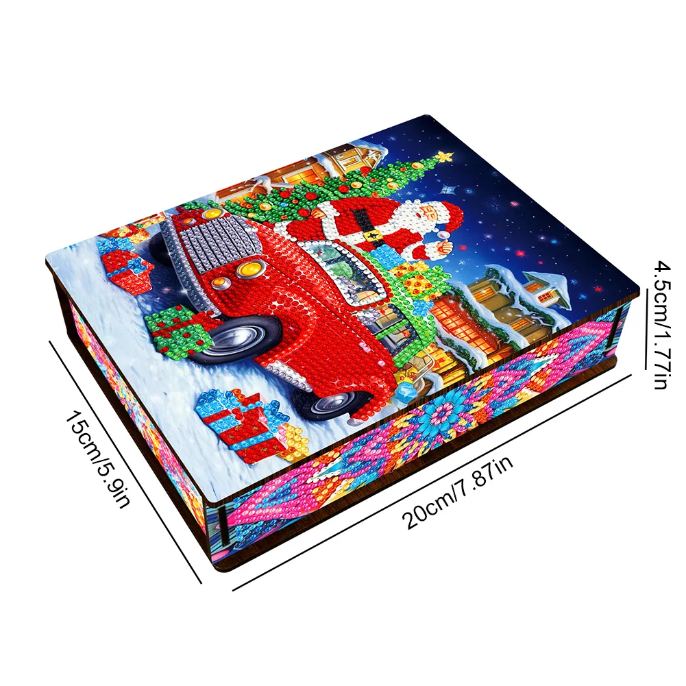 DIY Xmas Car Diamond Painting Jewelry Storage Box DIY Special Shaped Drill Case