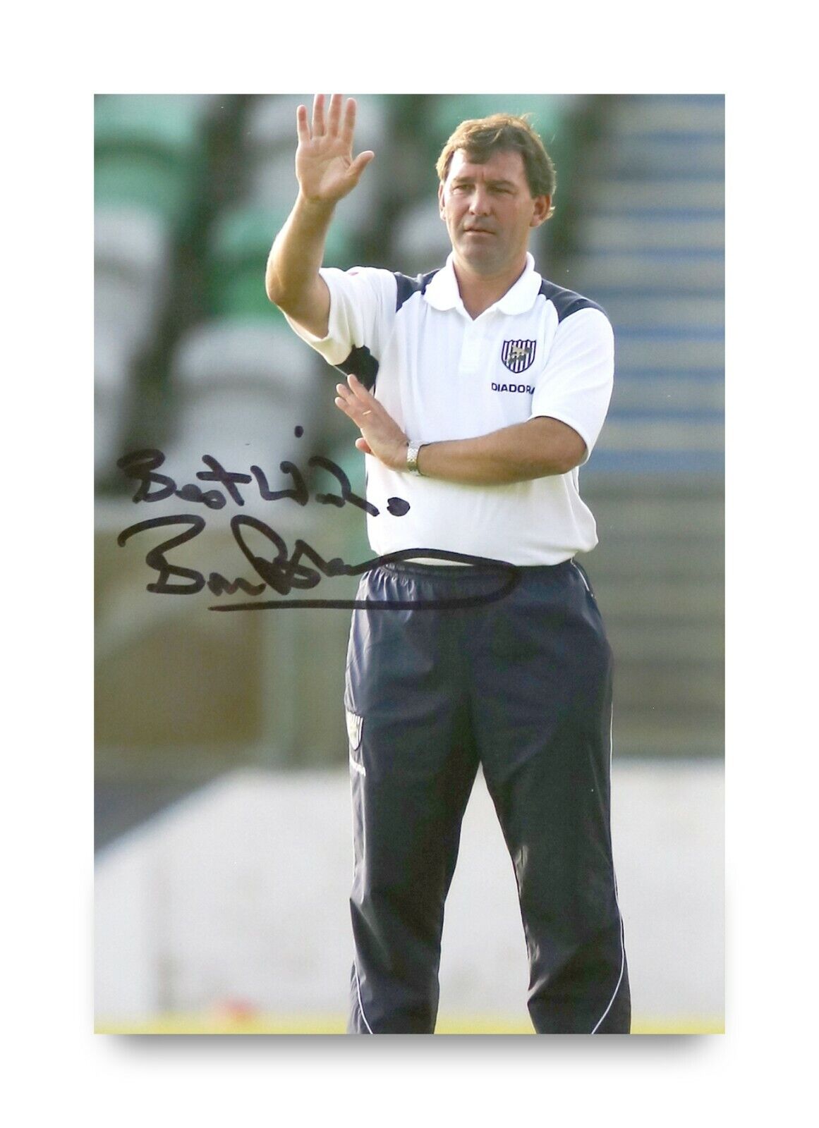 Bryan Robson Signed 6x4 Photo Poster painting West Bromwich Albion Manager England Autograph+COA